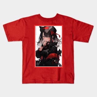 Aesthetic Anime Girl Red White Black | Quality Aesthetic Anime Design | Chibi Manga Anime Art Kids T-Shirt